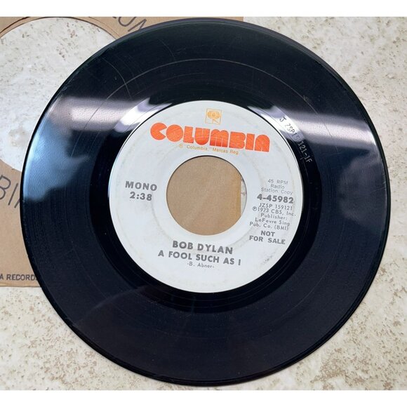 Bob Dylan A Fool Such As I 45 Folk Rock Promo Columbia 45982 WLP Mono Stereo - Picture 4 of 6